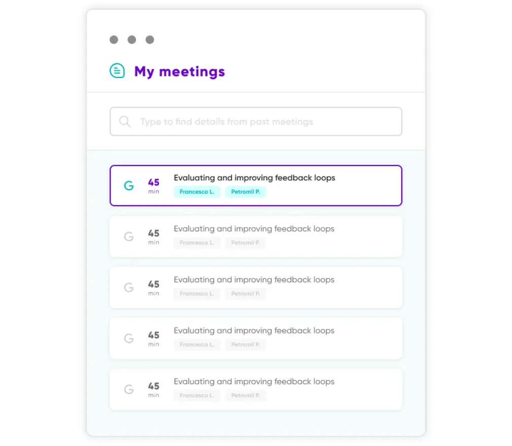 Enhanced meeting analysis showing improved context and insights