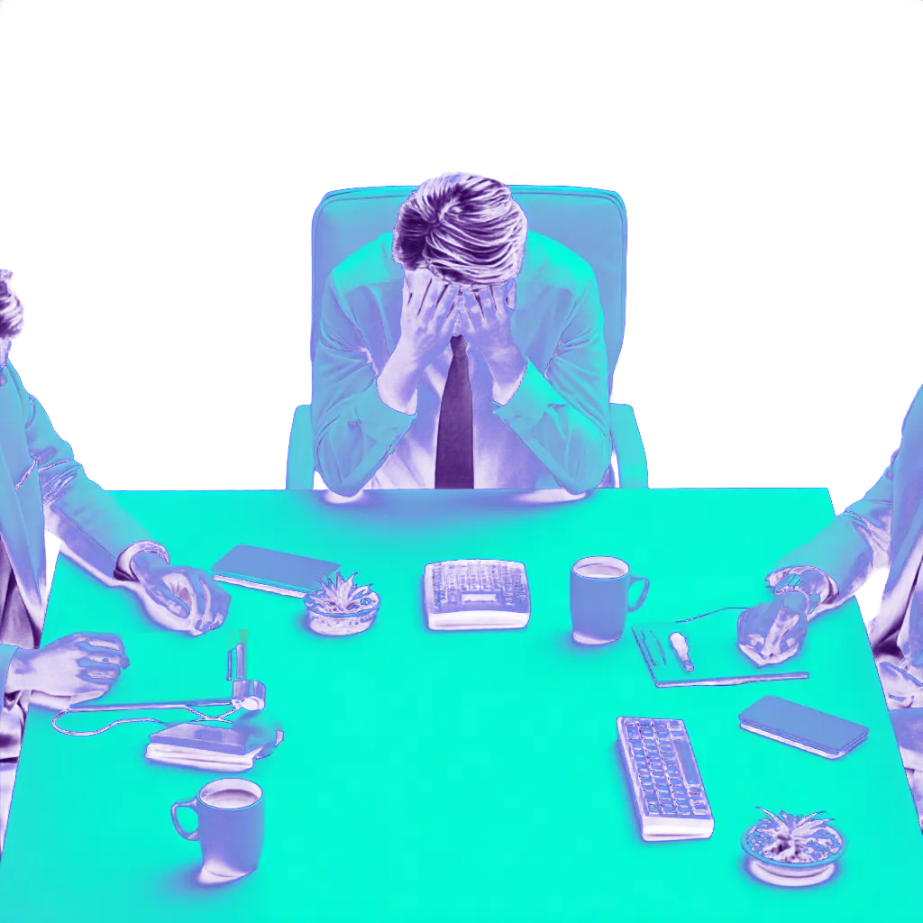 Person feeling excluded in a meeting due to hearing difficulties